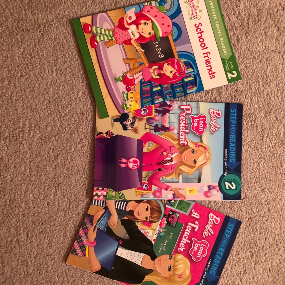 Lot of 3 books (Barbie & Strawberry Shortcake)